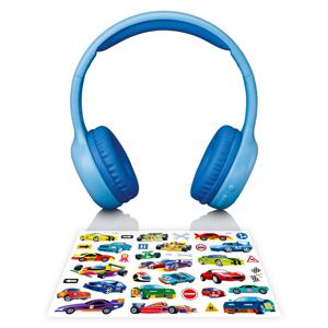 Lenco HPB-110 Kids Kopfhörer BT blau 85DB Limite akku stickers Headset Bedraad en draadloos Hoofdband Micro-USB Bluetooth Blauw