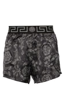 Versace short de pyjama imprimé Barocco - Noir