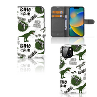 Telefoonhoesje met Pasjes voor Apple iPhone 14 Dinosaurus - thumbnail