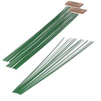 Steekdraad/binddraad - 80x st - groen - 1 x 400 mm - ijzerdraad/hobby draad
