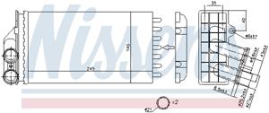 Kachelradiateur, interieurverwarming NISSENS, u.a. für Peugeot, Citroën