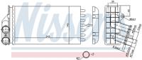 Kachelradiateur, interieurverwarming NISSENS, u.a. für Peugeot, Citroën