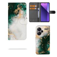 Bookcase voor Xiaomi Redmi Note 13 Pro Plus Marmer Groen
