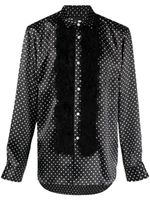 Comme des Garçons Homme Plus chemise en satin à pois - Noir