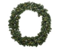 Kerstkrans Imperial krans bo h50 cm-40L groen/wit - Everlands