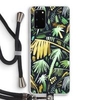 Tropical Palms Dark: Samsung Galaxy S20 Plus Transparant Hoesje met koord
