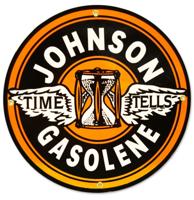 Johnson Gasolene Emaille Bord 30 cm