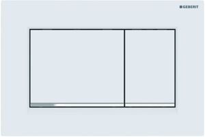 Geberit Sigma 20 (ex Sigma 30) bedieningspaneel mat wit/chroom voor Sigma reservoirs 8cm (UP720) en 12cm (UP320)
