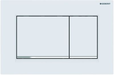 Geberit Sigma 20 (ex Sigma 30) bedieningspaneel mat wit/chroom voor Sigma reservoirs 8cm (UP720) en 12cm (UP320)