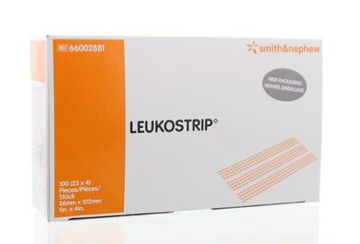 Leukostrip Steriel strip 26 x 102cm (100 st)