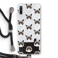 It's a Purrr Case: Samsung Galaxy A70 Transparant Hoesje met koord