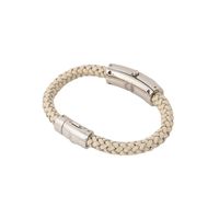 Armani horlogeband AR-5561 Leder Cream wit 8mm
