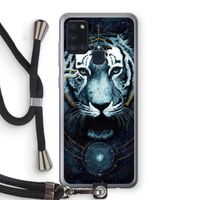 Darkness Tiger: Samsung Galaxy A21s Transparant Hoesje met koord
