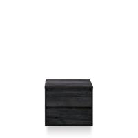 Porto Badmeubelset 70 cm - Black Oak - Wastafel Bovenblad Black Oak