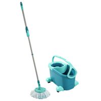 Leifheit 52102 Clean Twist Disc Mop Compleet Systeem met Wieltjes Blauw Leifheit 52102 Clean Twist Disc Mop Compleet Systeem met Wieltjes Blauw