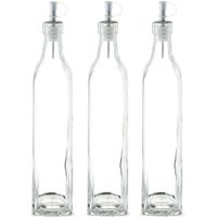 4x Glazen azijn/olie flessen met schenktuit 500 ml