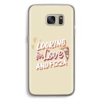 Pizza is the answer: Samsung Galaxy S7 Transparant Hoesje