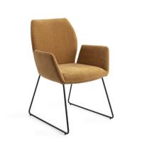 Jesper Home Eetkamerstoel 'Misaki' Slide Black, kleur Honey Harvest