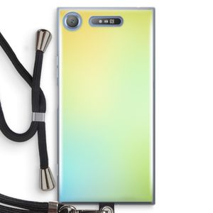 Minty mist pastel: Sony Xperia XZ1 Transparant Hoesje met koord