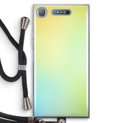 Minty mist pastel: Sony Xperia XZ1 Transparant Hoesje met koord