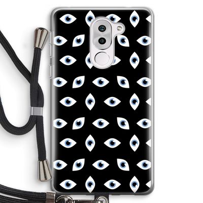 Eyes pattern: Honor 6X Transparant Hoesje met koord