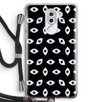 Eyes pattern: Honor 6X Transparant Hoesje met koord