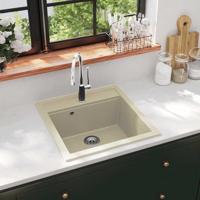 Gootsteen enkele bak graniet beige