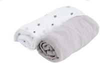 DOUX Nest-pakket van 2 vellen Cover White Pea / Pearl 70x140 cm DOUX Nest-pakket van 2 vellen Cover White Pea / Pearl 70x140 cm