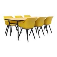 Hartman Sophie Studio Curry Yellow|Bella 220x95 cm. - 7-delige tuinset