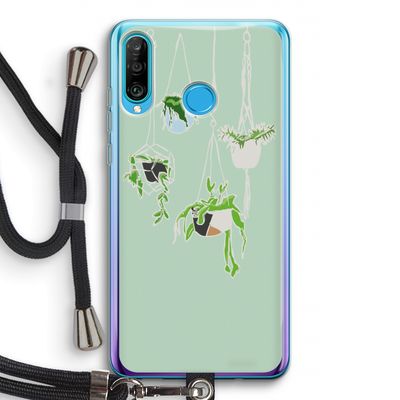 Hang In There: Huawei P30 Lite Transparant Hoesje met koord