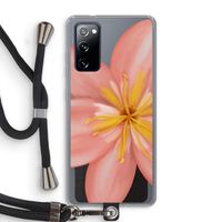 Pink Ellila Flower: Samsung Galaxy S20 FE / S20 FE 5G Transparant Hoesje met koord