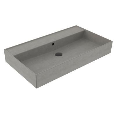 Wastafel Sanilux Edge Keramiek 80 0 Kraangaten Warm Beton