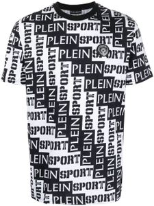 Plein Sport t-shirt à motif monogrammé - Noir