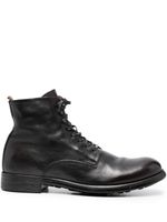 Officine Creative bottines en cuir à lacets - Noir