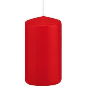 Cilinderkaars/stompkaars - rood - 5 x 10 cm - 23 branduren