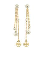 Tory Burch boucles d'oreilles pendantes Kira serties de perles - thumbnail