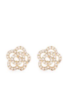 Ef Collection puces d'oreilles en or 14ct pavées de diamants