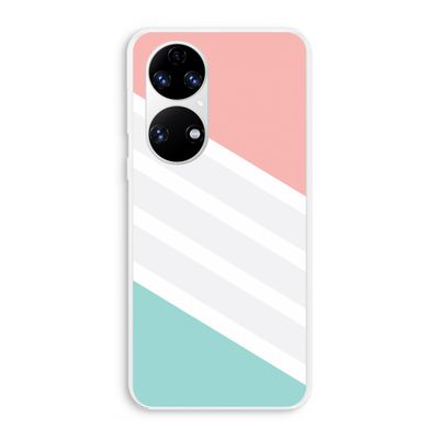 Strepen pastel: Huawei P50 Transparant Hoesje