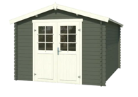 Blokhut Norah 275x380 Green Grey-Wit - Outdoor life