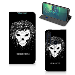 Mobiel BookCase Motorola G8 Plus Skull Hair