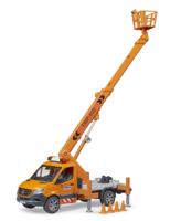 bruder Mercedes Benz Sprinter met werkplatform en licht en geluid modelvoertuig - thumbnail