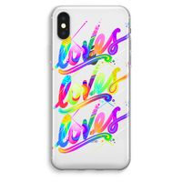 Loves: iPhone XS Max Transparant Hoesje