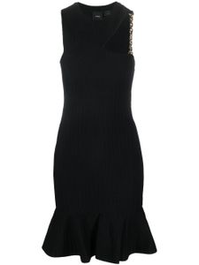 PINKO robe courte à découpes - Noir