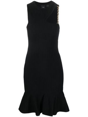 PINKO robe courte à découpes - Noir