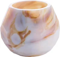 Light & Living theelichthouder glas eliza 10x9cm wit