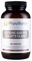 Proviform L-Lysine 500mg & cat's claw 180 Vegetarische capsules