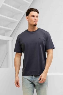 Lacoste Embroidered Signature T-Shirt Heren Donkergrijs - Maat M - Kleur: Donkergrijs | Soccerfanshop