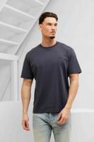 Lacoste Embroidered Signature T-Shirt Heren Donkergrijs - Maat M - Kleur: Donkergrijs | Soccerfanshop