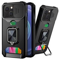 Multifunctionele 4-in-1 iPhone 13 Hybrid Case - Zwart