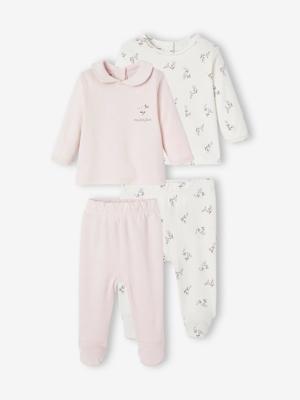 Set van 2 babypyjama's, 2-delig lichtroze